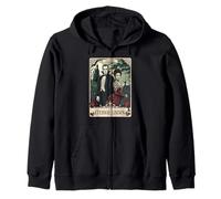 El Monstruo Frankenstein y la Novia Amantes de la Carta del Tarot Sudadera con Capucha
