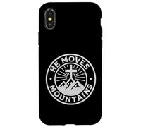 Él mueve montañas Cruz cristiana fe Carcasa para iPhone X/XS