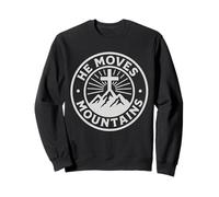 Él mueve montañas Cruz cristiana fe Sudadera