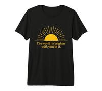 El Mundo es Mejor contigo Diseño Inspirador Camiseta Premium