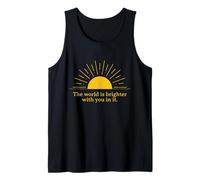El Mundo es Mejor contigo Diseño Inspirador Camiseta sin Mangas