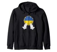 El mundo es Ucrania Bandera ucraniana Queremos la paz Sudadera con Capucha