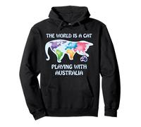 El Mundo es un Gato Jugando con Australia Sudadera con Capucha