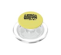 El Mundo es un Lugar Mejor contigo Día de la Salud Mental Amarillo PopSockets PopGrip para MagSafe