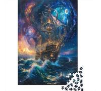 El Mundo Marino Rompecabezas de Madera 1000 Piezas para Adultos - Obras de Arte Juego Familiar (75x50cm)