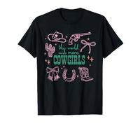 El Mundo Necesita más Vaqueras Occidentales Retro Vintage Mujeres Camiseta