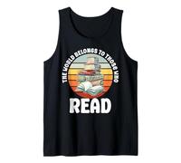 El Mundo Pertenece a Aquellos Que leen Libros Retro Bookworm Camiseta sin Mangas