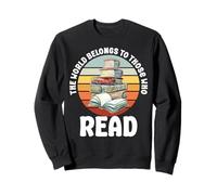 El Mundo Pertenece a Aquellos Que leen Libros Retro Bookworm Sudadera