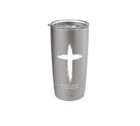 Él murió por mí Vivo por él Cristiano Cruz Culto de fe Vaso térmico de acero inoxidable de doble pared