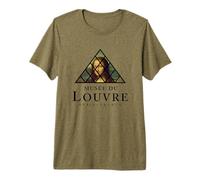 El Museo del Louvre París Francia Mona Lisa Interior Pirámide Camiseta Premium