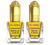 El-Nabil EL NABIL - Juego de perfume de oro real de 5 ml y almizcle de 5 ml, para hombres y mujeres