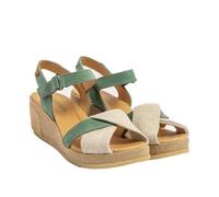 El Naturalista N5038 Leaves, Sandalia Mujer, Jade, 42 EU