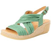 El Naturalista N5117 Leaves, Sandalia Mujer, Jade, 36 EU