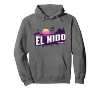 El Nido Palawan - Recuerdo Retro de la Isla de Filipinas Sudadera con Capucha