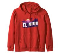 El Nido Palawan - Recuerdo Retro de la Isla de Filipinas Sudadera con Capucha