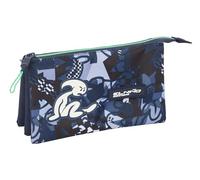 EL NIÑO Navy - Portatodo Triple, Estuche Infantil, Estuche Niño, Ideal para Niños en Edad Escolar, Cómodo y Versátil, Calidad y Resistencia, 22x3x12 cm