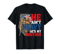 Él no es pesado Él es mi hermano Un médico de combate o enfermera veterana Camiseta