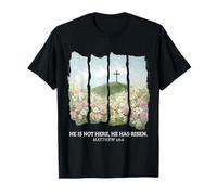 Él no está aquí Él ha resucitado Pascua Jesucristo Resurrección Camiseta
