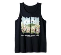 Él no está aquí Él ha resucitado Pascua Jesucristo Resurrección Camiseta sin Mangas