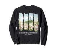 Él no está aquí Él ha resucitado Pascua Jesucristo Resurrección Sudadera
