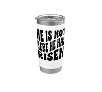 Él no está aquí ha resucitado Christian Happy Resurrection Vaso térmico de acero inoxidable de doble pared