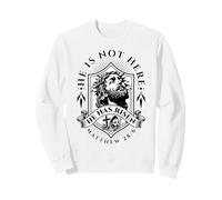 Él no está aquí Ha resucitado Jesucristo Dios Retro Christian Sudadera