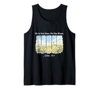 Él no está aquí, ha resucitado Mateo 28-6 - Easter Christian Camiseta sin Mangas