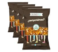 El Nogal Frutos Secos Cóctel de Frutos Secos Sabor Tex-Mex Bolsa, 125 G. SIN GLUTEN. APTO PARA CELÍACOS. (Paquete de 4)