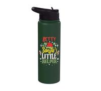 El nombre de Betty Christmas de Betty, la pequeña ayudante de Santa Stainless Steel Insulated Water Bottle