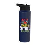 El nombre de Betty Christmas de Betty, la pequeña ayudante de Santa Stainless Steel Insulated Water Bottle