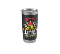 El nombre de Betty Christmas de Betty, la pequeña ayudante de Santa Vaso térmico de acero inoxidable de doble pared