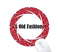 El Nombre de Old Fashioned Cocktail Wheel Mouse Pad de Goma roja Redonda