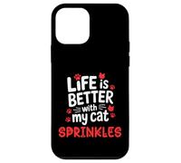 El Nombre del Gato Sprinkles Life Is Better with My Cat Sprinkles Carcasa para iPhone 12 Mini