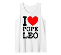 El Nuevo Papa León XIV Amo al Papa León I (Corazón) Papa León Camiseta sin Mangas