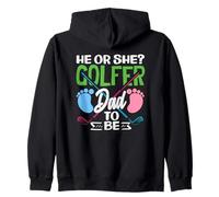 Él o Ella Golfer Dad To Be Gender Reveal Party Golf Club Sudadera con Capucha