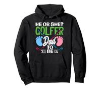 Él o Ella Golfer Dad To Be Gender Reveal Party Golf Club Sudadera con Capucha