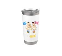 Él o ella nieta a abeja revelar género nieta Vaso térmico de acero inoxidable de doble pared