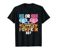 Él o Ella ¿Qué será Nuestra pequeña Calabaza otoño Baby Shower Camiseta