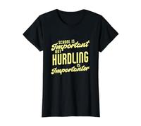 El obstáculo Divertido es Importante Hurdler Camiseta gráfica económica, Mujer, Negro, S