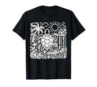 El océano está llamando ama tortuga marina verano playa Boho Surf Camiseta