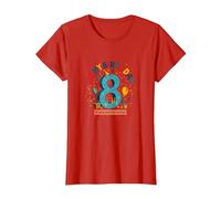 El Ocho es mi Nuevo número Favorito Regalo de cumpleaños Camiseta, Mujer, Rojo, S