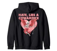 El Odio miente la cobardía (Declaración Anti Amor ex Novio) Sudadera con Capucha