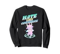 El Odio miente la cobardía (declaración Divertida) (Lindo gráfico de Diablo) Sudadera