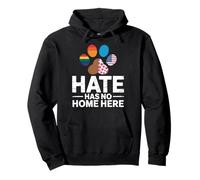 El odio no tiene cabida aquí Igualdad Huella LGBTQ de EE. UU. Sudadera con Capucha