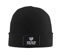 El Odio No Tiene Hogar Aquí Hombre Mujer Gorra Holgado Cálido Gorro De Invierno Elástico Invierno Sombreros para Deporte Ciclismo Esquí