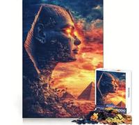 El Ojo Ardiente de Egipto, Rompecabezas de 1000 Piezas para Adultos Rompecabezas de Memoria Disfrute del Montaje Lento de la Imagen Regalo Creativo 50x75cm