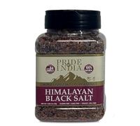El orgullo de la India - Himalaya Negro Rock Salt - Grueso Grind, (16 onzas) contiene más de 84 minerales - perfecto para cocinar, huevos tofu, utilizando amoladora, cocina, restaurante y sal de baño
