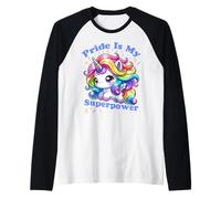 El orgullo es mi unicornio superpoderoso Camiseta Manga Raglan