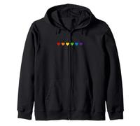 El orgullo gay de Rainbow Hearts colorea el amor LGBTQ no conoce fronteras Sudadera con Capucha