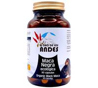 El Oro de los Andes Maca Negra Ecológica 90 Cápsulas - Superalimento Vigorizante para Energía, Rendimiento Físico y Mental - Aumenta la Resistencia y la Libido - Raíz Pura Andina Vegana